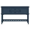 47 in. Navy Blue Modern Rectangle Wood Console Table for Living Room with 2-Drawers, 2-Cabinets and 1-Shelf by Huluwat -Southern Enterprises Sales navy blue huluwat console tables dj tc wf280255aav 64 1000