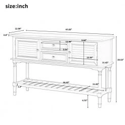 47 in. Navy Blue Modern Rectangle Wood Console Table for Living Room with 2-Drawers, 2-Cabinets and 1-Shelf by Huluwat 15 47 in. Navy Blue Modern Rectangle Wood Console Table for Living Room with 2-Drawers, 2-Cabinets and 1-Shelf by Huluwat -Southern Enterprises Sales navy blue huluwat console tables dj tc wf280255aav c3 1000