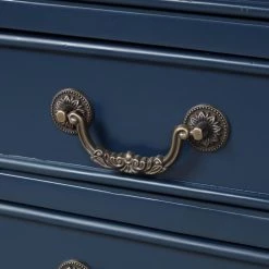 45 in. Navy Blue Modern Rectangle Solid Wood Console Table for Living Room with 3-Drawers, 2-Cabinets and 1-Shelf by Huluwat -Southern Enterprises Sales navy blue huluwat console tables dj tc wf280256aav 1f 1000