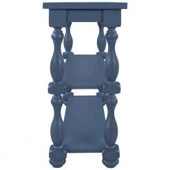 39.4 in. Navy Blue Modern Rectangle Wood Console Table for Hallway Living Room with 2-Shelves by Huluwat -Southern Enterprises Sales navy blue huluwat console tables dj tc wf285066aav fa 1000