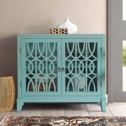 Navy Green Accent Buffet Sideboard Storage Wooden Cabinet with Doors and Adjustable Shelf by Huluwat 21 Navy Green Accent Buffet Sideboard Storage Wooden Cabinet with Doors and Adjustable Shelf by Huluwat -Southern Enterprises Sales navy green huluwat accent cabinets dj tc wf285477aag 31 1000