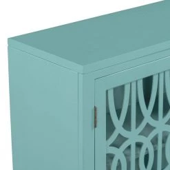 Navy Green Accent Buffet Sideboard Storage Wooden Cabinet with Doors and Adjustable Shelf by Huluwat 16 Navy Green Accent Buffet Sideboard Storage Wooden Cabinet with Doors and Adjustable Shelf by Huluwat -Southern Enterprises Sales navy green huluwat accent cabinets dj tc wf285477aag 4f 1000