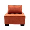 Modern Square Orange Ottoman Sofa Chair with Rubber Wood Legs, Thick Backrest and Pillow by Huluwat -Southern Enterprises Sales orange huluwat ottomans djyc g w39541083 64 1000