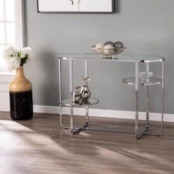 Renmarco 42 in. Polished Chrome Rectangle Mirrored Console Table with Storage by Southern Enterprises 23 Renmarco 42 in. Polished Chrome Rectangle Mirrored Console Table with Storage by Southern Enterprises -Southern Enterprises Sales polished chrome finish w mirror southern enterprises console tables hd433684 31 1000