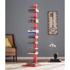 Stewartby 65.25 in Poppy Iron 12 Shelf Contemporary Bookcase by Southern Enterprises -Southern Enterprises Sales poppy southern enterprises bookcases bookshelves hd387574 31 1000