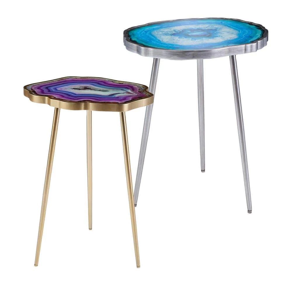 Neecie 17.5 in. Specialty Wood Accent Table in Purple by Southern Enterprises 7 Neecie 17.5 in. Specialty Wood Accent Table in Purple by Southern Enterprises - Image 5