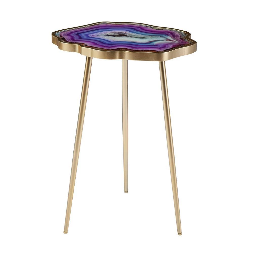 Neecie 17.5 in. Specialty Wood Accent Table in Purple by Southern Enterprises 9 Neecie 17.5 in. Specialty Wood Accent Table in Purple by Southern Enterprises - Image 7