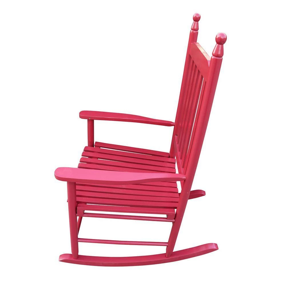 Red Populus Wood Porch Rocker Chair by Huluwat 7 Red Populus Wood Porch Rocker Chair by Huluwat - Image 5