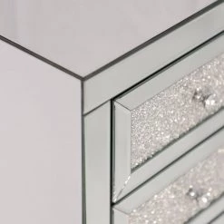 3-Drawer Silvery Nightstand (26 in. x 13.7 in. x 17.7 in.) by Huluwat 13 3-Drawer Silvery Nightstand (26 in. x 13.7 in. x 17.7 in.) by Huluwat -Southern Enterprises Sales silver huluwat nightstands dj tc w104336323 4f 1000