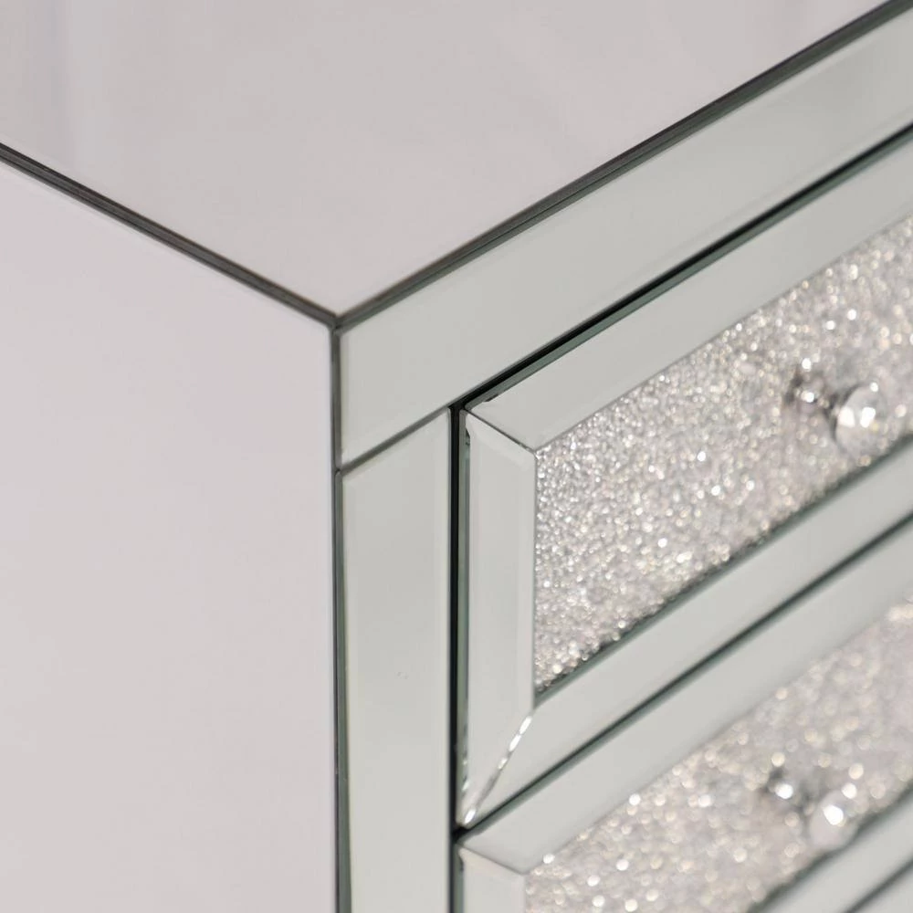 3-Drawer Silvery Nightstand (26 in. x 13.7 in. x 17.7 in.) by Huluwat 6 3-Drawer Silvery Nightstand (26 in. x 13.7 in. x 17.7 in.) by Huluwat - Image 4