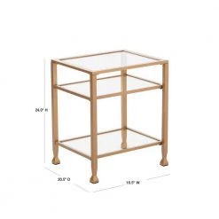 Galena Gold Metal and Glass End Table by Southern Enterprises 14 Galena Gold Metal and Glass End Table by Southern Enterprises -Southern Enterprises Sales soft gold southern enterprises end side tables hd524726 40 1000