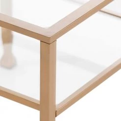 Galena Gold Metal and Glass End Table by Southern Enterprises 17 Galena Gold Metal and Glass End Table by Southern Enterprises -Southern Enterprises Sales soft gold southern enterprises end side tables hd524726 66 1000