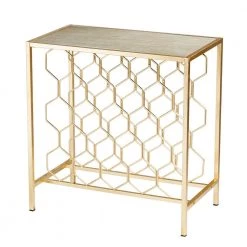 Konetta 23-Bottle Gold Iron Wine Rack by Southern Enterprises