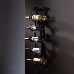 Aurinda Wall Mount 5-Bottle Wine Rack in Black by Southern Enterprises 13 Aurinda Wall Mount 5-Bottle Wine Rack in Black by Southern Enterprises -Southern Enterprises Sales southern enterprises wine racks hd865829 1d 1000