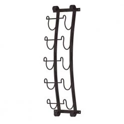 Aurinda Wall Mount 5-Bottle Wine Rack in Black by Southern Enterprises