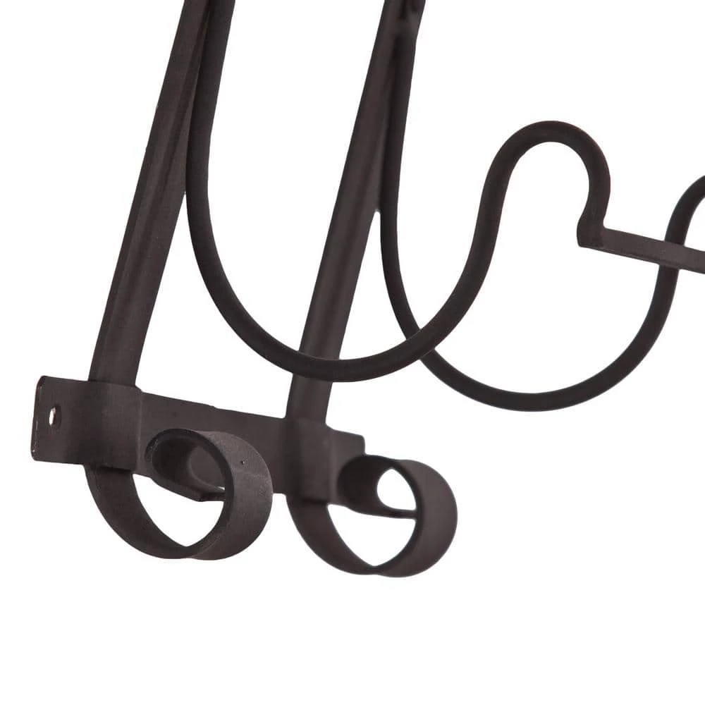 Aurinda Wall Mount 5-Bottle Wine Rack in Black by Southern Enterprises 4 Aurinda Wall Mount 5-Bottle Wine Rack in Black by Southern Enterprises - Image 2