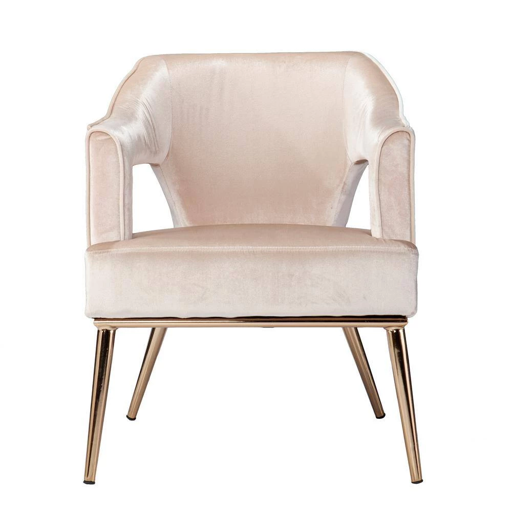 Reeghan Taupe with Champagne Upholstered Accent Chair by Southern Enterprises 9 Reeghan Taupe with Champagne Upholstered Accent Chair by Southern Enterprises - Image 7
