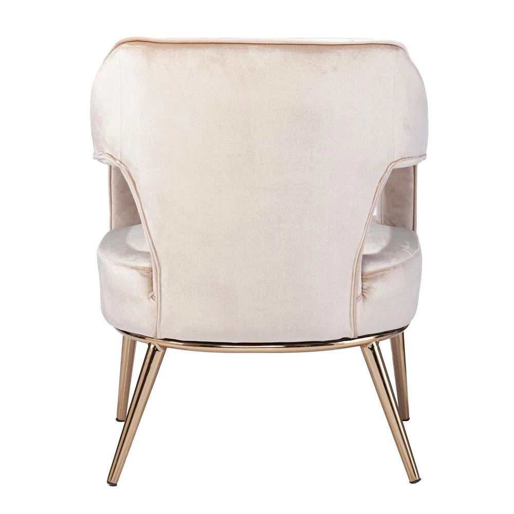 Reeghan Taupe with Champagne Upholstered Accent Chair by Southern Enterprises 7 Reeghan Taupe with Champagne Upholstered Accent Chair by Southern Enterprises - Image 5