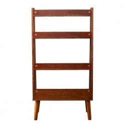 44.5 in. Walnut Wood 4-shelf Accent Bookcase with Open Back by Southern Enterprises -Southern Enterprises Sales walnut finish southern enterprises bookcases bookshelves hd599304 66 1000