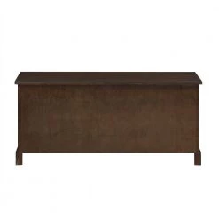 Walnut Color Wood Storage Bench with 3-Drawers and 3-Woven Baskets(19.5 in. H x 41.9 in. W x 15.2 in. D) by Huluwat -Southern Enterprises Sales walnut huluwat dining benches dj tc wf189496naa 44 1000