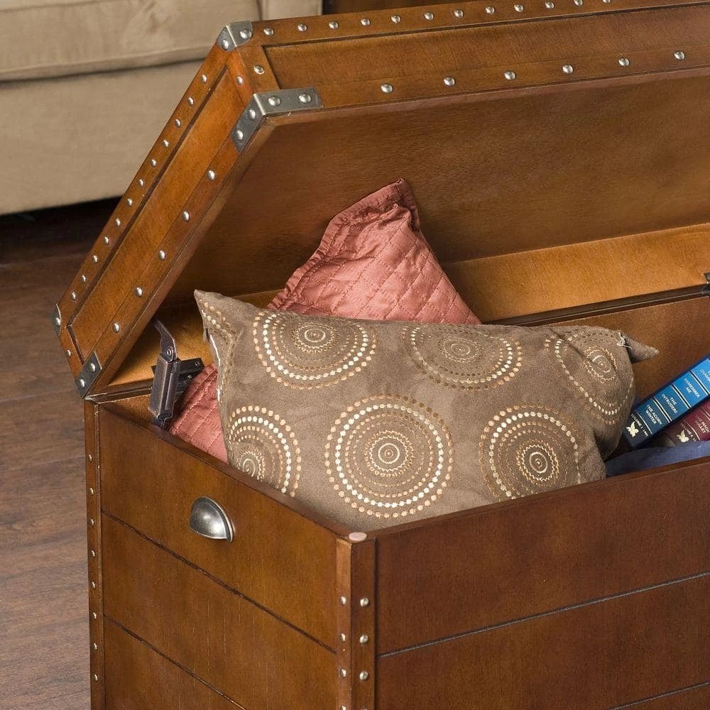 Harris Walnut Trunk by Southern Enterprises 7 Harris Walnut Trunk by Southern Enterprises - Image 5