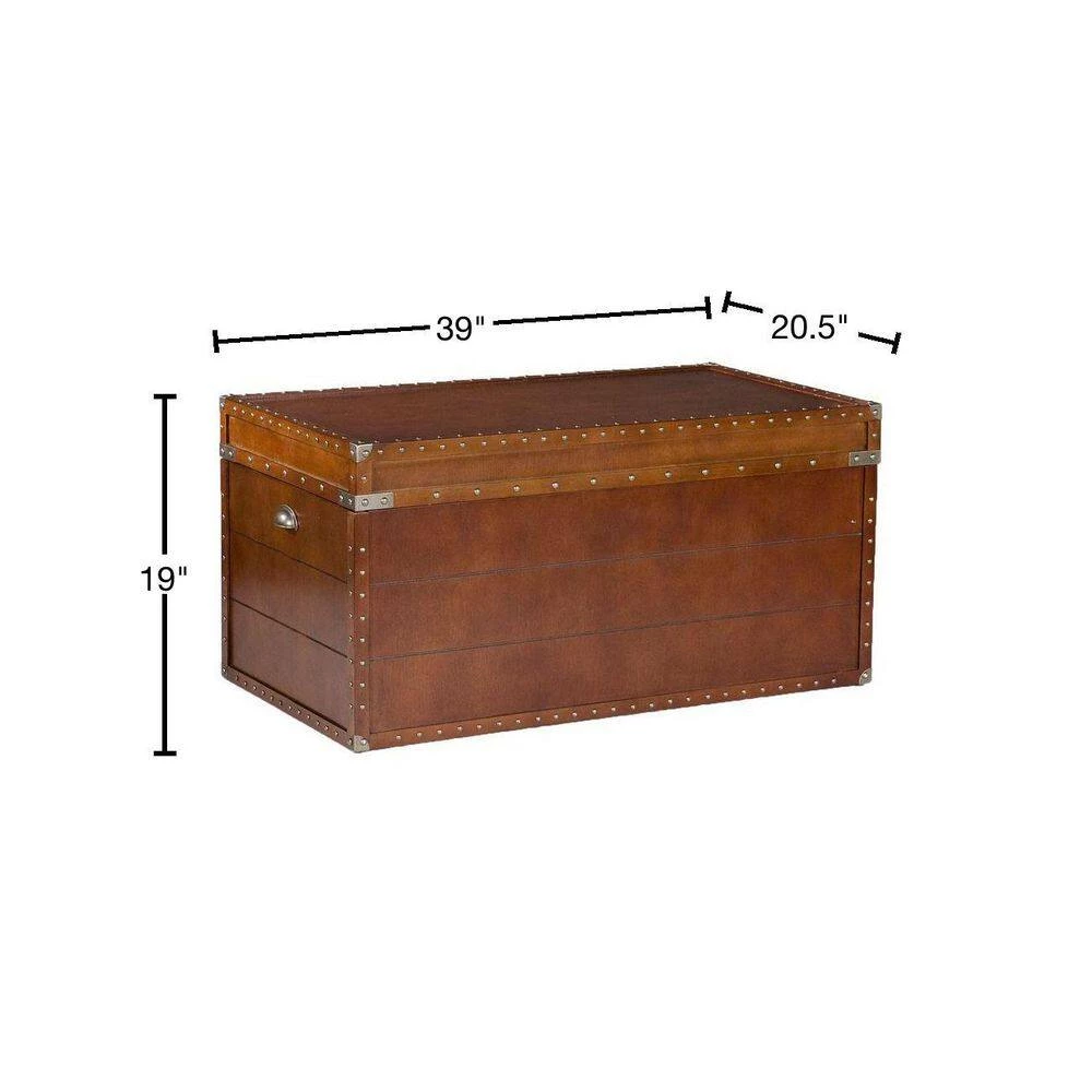 Harris Walnut Trunk by Southern Enterprises 5 Harris Walnut Trunk by Southern Enterprises - Image 3