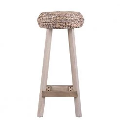 Calzada 30 in. Weathered Gray Water Hyacinth Backless Round Stools 2-Piece Set by Southern Enterprises -Southern Enterprises Sales weathered gray gray washed southern enterprises bar stools hd649481 fa 1000