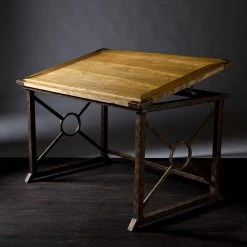 51.5 in. Rectangular Weathered Oak/Antique Brass Writing Desks with Adjustable Height by Southern Enterprises -Southern Enterprises Sales weathered oak antique brass southern enterprises writing desks hd865768 77 1000