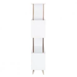Ellan White and Champagne Asymmetrical Etagere by Southern Enterprises 13 Ellan White and Champagne Asymmetrical Etagere by Southern Enterprises -Southern Enterprises Sales white and champagne finish southern enterprises bookcases bookshelves hd530277 40 1000