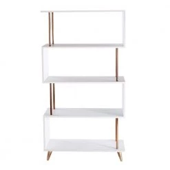 Ellan White and Champagne Asymmetrical Etagere by Southern Enterprises 16 Ellan White and Champagne Asymmetrical Etagere by Southern Enterprises -Southern Enterprises Sales white and champagne finish southern enterprises bookcases bookshelves hd530277 4f 1000