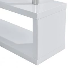 45 in. L-Shaped White/Chrome Computer Desks with Storage by Southern Enterprises -Southern Enterprises Sales white chrome southern enterprises computer desks hd531762 fa 1000