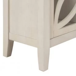 White Accent Storage Wooden Cabinet with Adjustable Shelf by Huluwat -Southern Enterprises Sales white huluwat accent cabinets dj tc wf283713aak 44 1000