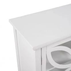 White Accent Storage Wooden Cabinet with Decorative Transparent Door by Huluwat -Southern Enterprises Sales white huluwat accent cabinets dj tc wf284793aak 4f 1000