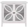 White Accent Storage Wooden Cabinet with Decorative Transparent Door by Huluwat 1 White Accent Storage Wooden Cabinet with Decorative Transparent Door by Huluwat -Southern Enterprises Sales white huluwat accent cabinets dj tc wf284793aak 64 1000