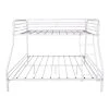 76.38 in x 17.72 in x 7.28 in Twin Over Full Metal Bunk Bed with Flat Ladder in White by Huluwat -Southern Enterprises Sales white huluwat bunk beds dj 759 wh 64 1000