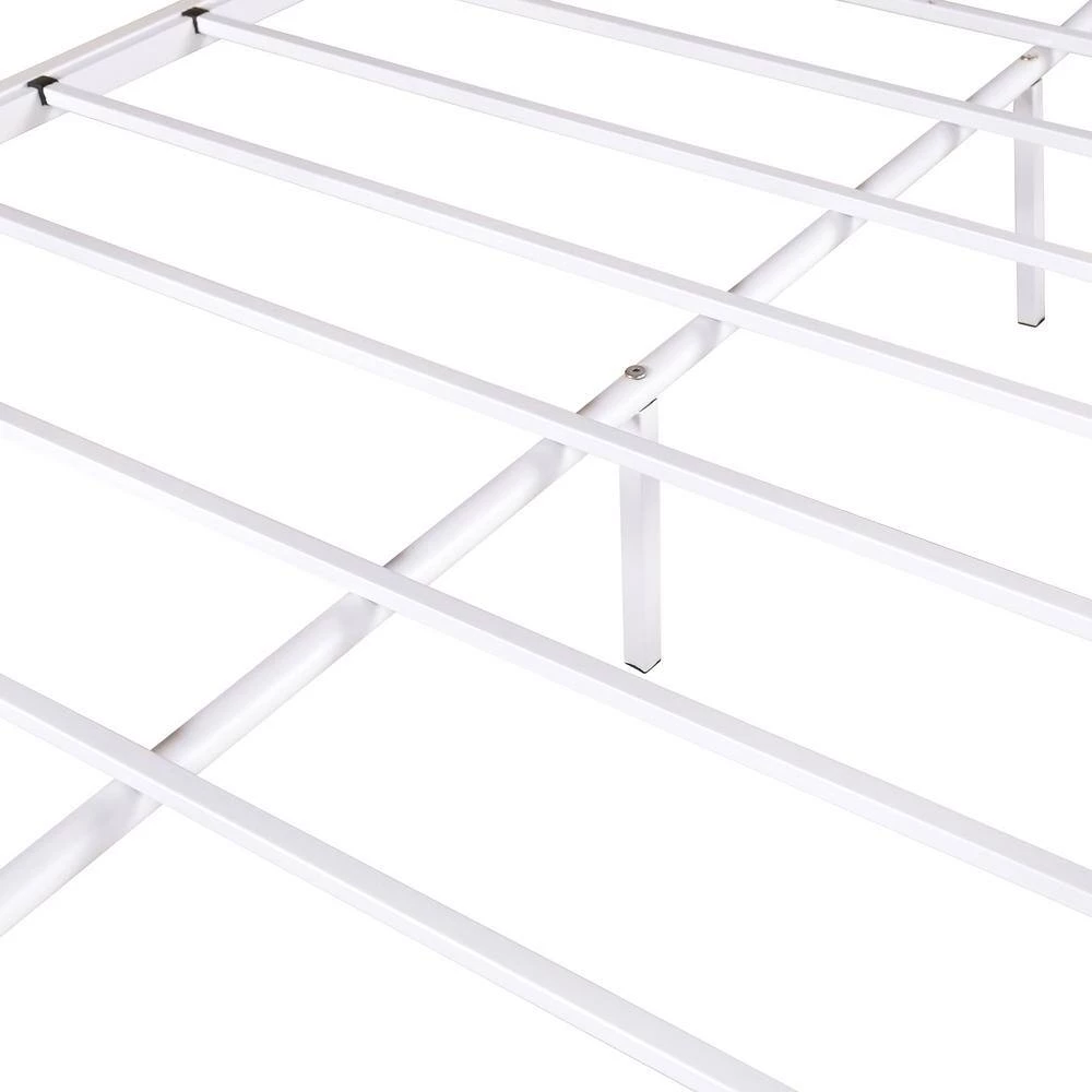 76.38 in x 17.72 in x 7.28 in Twin Over Full Metal Bunk Bed with Flat Ladder in White by Huluwat 4 76.38 in x 17.72 in x 7.28 in Twin Over Full Metal Bunk Bed with Flat Ladder in White by Huluwat - Image 2