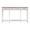 58 in. White Modern Rectangle Wood Console Table for Home with-Storage Shelf and Drawer by Huluwat -Southern Enterprises Sales white huluwat console tables dj tc wf212302aax 64 1000