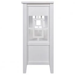 36 in. White Modern Rectangle Solid Wood Console Table for Living Room with 4-Drawers and 1-Shelf by Huluwat -Southern Enterprises Sales white huluwat console tables dj tc wf212304aak fa 1000