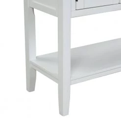 36 in. White Modern Rectangle Wood Console Table with 2-Drawers, 1 Cabinet and 1 Shelf by Huluwat -Southern Enterprises Sales white huluwat console tables dj tc wf281041aak fa 1000