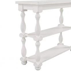 39.4 in. White Modern Rectangle Wood Console Table for Hallway Living Room with 2-Shelves by Huluwat 16 39.4 in. White Modern Rectangle Wood Console Table for Hallway Living Room with 2-Shelves by Huluwat -Southern Enterprises Sales white huluwat console tables dj tc wf285066aak 4f 1000