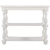 39.4 in. White Modern Rectangle Wood Console Table for Hallway Living Room with 2-Shelves by Huluwat -Southern Enterprises Sales white huluwat console tables dj tc wf285066aak 64 1000