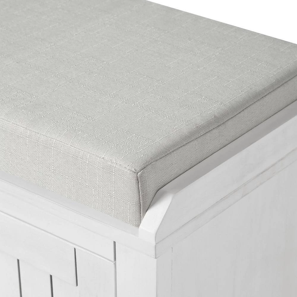 White Homes Collection Wood Storage Bench with 2-Cabinets(18.3 in. H x 42.1 in. W x 15.4 in. D) by Huluwat 7 White Homes Collection Wood Storage Bench with 2-Cabinets(18.3 in. H x 42.1 in. W x 15.4 in. D) by Huluwat - Image 5
