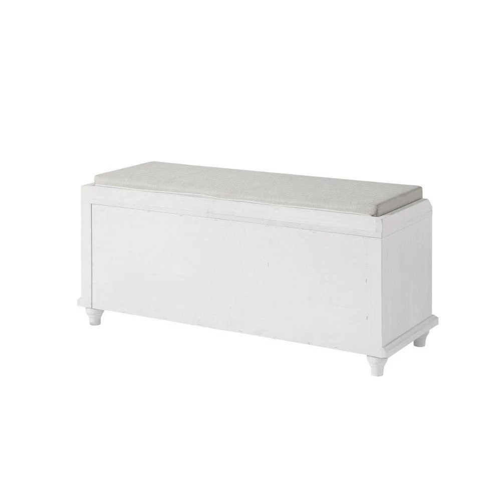 White Homes Collection Wood Storage Bench with 2-Cabinets(18.3 in. H x 42.1 in. W x 15.4 in. D) by Huluwat 9 White Homes Collection Wood Storage Bench with 2-Cabinets(18.3 in. H x 42.1 in. W x 15.4 in. D) by Huluwat - Image 7