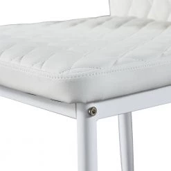 White Fireproof Leather Modern Minimalist Metal Dining Chair (Set of 4) by Huluwat 15 White Fireproof Leather Modern Minimalist Metal Dining Chair (Set of 4) by Huluwat -Southern Enterprises Sales white huluwat dining chairs dj w29904662 44 1000