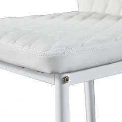 Light Gray Fireproof Leather Modern Minimalist Metal Dining Chair (Set of 6) by Huluwat -Southern Enterprises Sales white huluwat dining chairs dj w29904663 44 1000