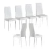 Light Gray Fireproof Leather Modern Minimalist Metal Dining Chair (Set of 6) by Huluwat -Southern Enterprises Sales white huluwat dining chairs dj w29904663 64 1000