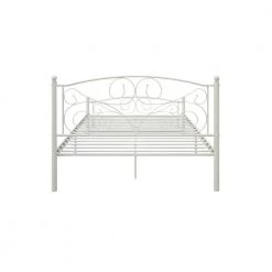 White Full Size Metal Platform Bed Frame by Huluwat 16 White Full Size Metal Platform Bed Frame by Huluwat -Southern Enterprises Sales white huluwat platform beds dj tc w31136107 44 1000