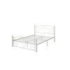 White Full Size Metal Platform Bed Frame by Huluwat