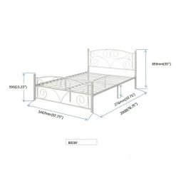 White Full Size Metal Platform Bed Frame by Huluwat 13 White Full Size Metal Platform Bed Frame by Huluwat -Southern Enterprises Sales white huluwat platform beds dj tc w31136107 c3 1000