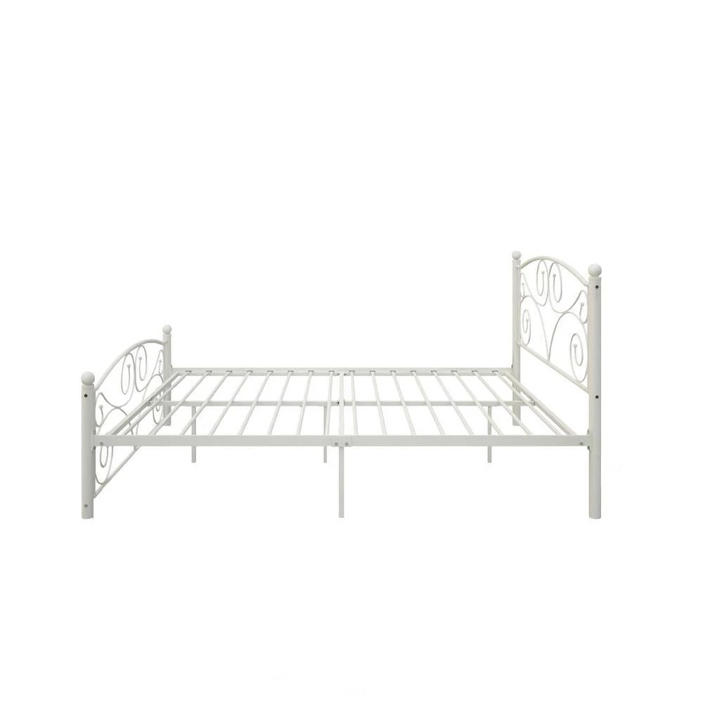 White Full Size Metal Platform Bed Frame by Huluwat 9 White Full Size Metal Platform Bed Frame by Huluwat - Image 7